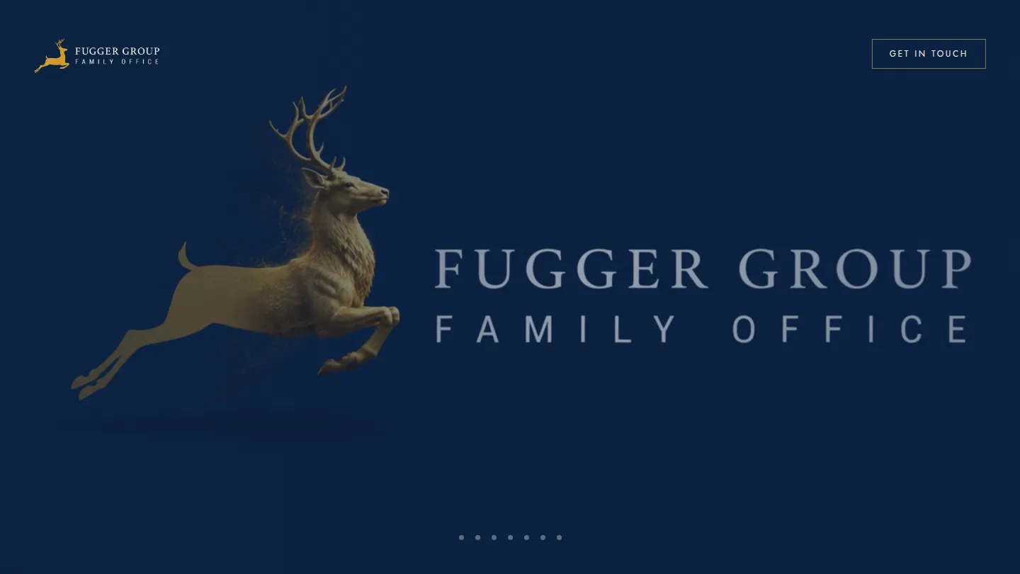 Fugger Group website opening view on desktop.